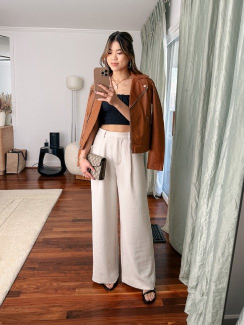 Cropped wide leg pants abercrombie outlet